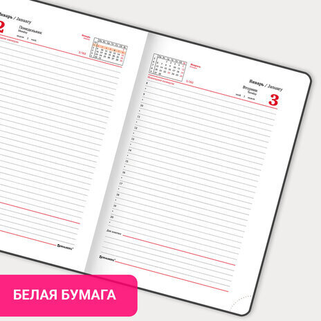 Ежедневник датированный 2023 А5 138x213 мм BRAUBERG "Wood", под кожу, зеленый, 114078