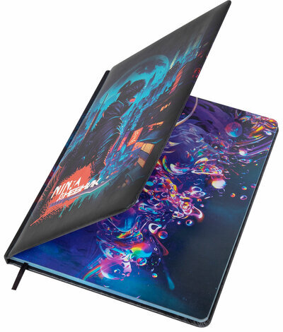 Дневник 1-11 класс 48 л., кожзам (твердая с поролоном), печать, цветной блок, BRAUBERG, "Ниндзя", 106950