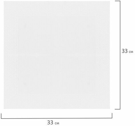 Салфетки бумажные 2-х слойные, 33x33 см, 200 штук в упаковке, 1/4 сложения, LAIMA, белые, 115402