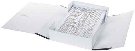 Короб архивный А4 (240х320 мм), 70 мм, 2 завязки, переплетный картон/бумвинил, до 600 л, 121011