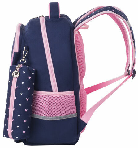 Рюкзак ЮНЛАНДИЯ COMPLETE с пеналом в комплекте, эрго-спинка, "Pink bow", 42х29х14 см, 229972