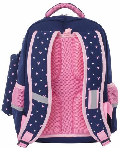 Рюкзак ЮНЛАНДИЯ COMPLETE с пеналом в комплекте, эрго-спинка, "Pink bow", 42х29х14 см, 229972