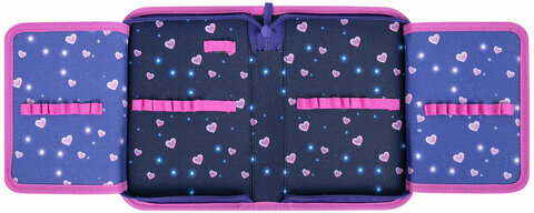 Пенал BRAUBERG, 1 отделение, 2 откидные планки, полиэстер, 21х14 см, "Believe in miracles", 270716