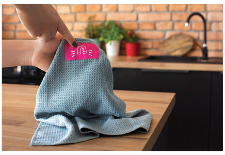 Салфетка из микрофибры, 40х50 см, магнит для крепления, СУПЕР ПЛОТНАЯ, 300 г/м2, Magnetic, YORK, 26260