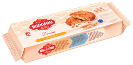 Печенье ЯШКИНО "Дженс", сдобное, со злаками и кокосовой стружкой, 180 г, МП150