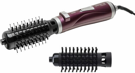 Фен-расческа POLARIS PHS 1002, 1000 Вт, 2 скорости, 3 температурных режима, 2 насадки, фуксия, 7725