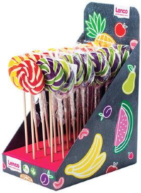 Карамель леденцовая на палочке LENCO &quot;Диск&quot;, 30 г, вкус ассорти