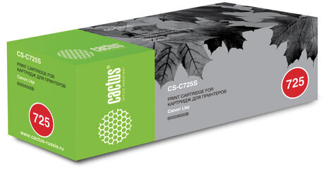 Картридж лазерный CACTUS (CS-C725S) для CANON LBP-6000/6020/6020B, ресурс 1600 страниц