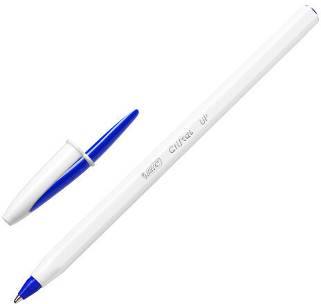 Ручки шариковые BIC "Cristal Up", НАБОР 4 шт., СИНИЕ, узел 1 мм, линия письма 0,32 мм, блистер, 949875