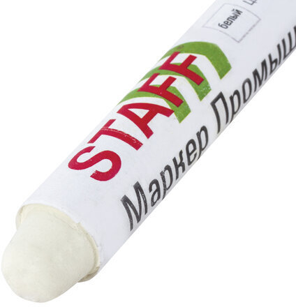 Маркер для шин и резины STAFF ПМ-100/Ш твердый, БЕЛЫЙ, 150818