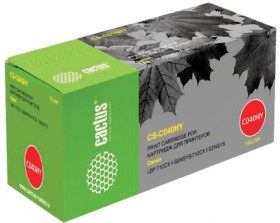 Картридж лазерный CACTUS (CS-040HY) для CANON i-SENSYS LBP-710Cx/712Cx, желтый, ресурс 10000 страниц, CS-C040HY