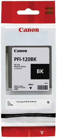 Картридж струйный CANON (PFI-120BK) для imagePROGRAF TM-200/205/300/305, черный, 130 мл, оригинальный, 2885C001