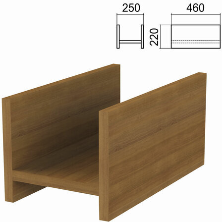 Подставка под системный блок "Арго", 250х460х220 мм, орех