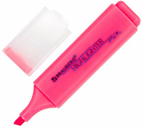 Текстовыделитель BRAUBERG &quot;SPECIAL&quot;, РОЗОВЫЙ, линия 1-5 мм, 151904