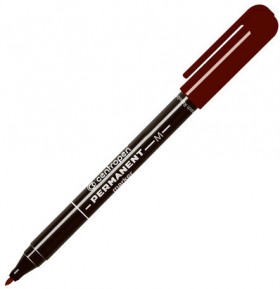 Маркер перманентный CENTROPEN 2846, КОРИЧНЕВЫЙ, тонкий наконечник, 1 мм, 6 2846 9411