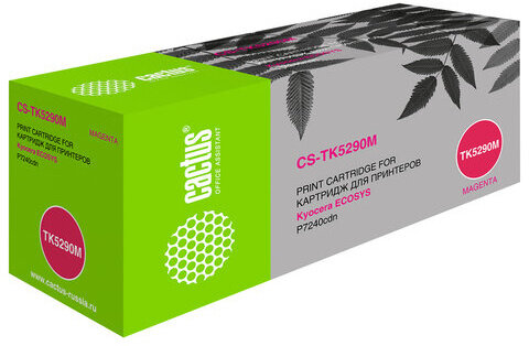 Картридж лазерный CACTUS (CS-TK5290M) для Kyocera Ecosys P7240cdn, пурпурный, ресурс 13000 страниц
