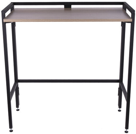 Стол BRABIX "Smart CD-009", 800х455х795 мм, ЛОФТ, складной, металл/ЛДСП дуб, каркас черный, 641874