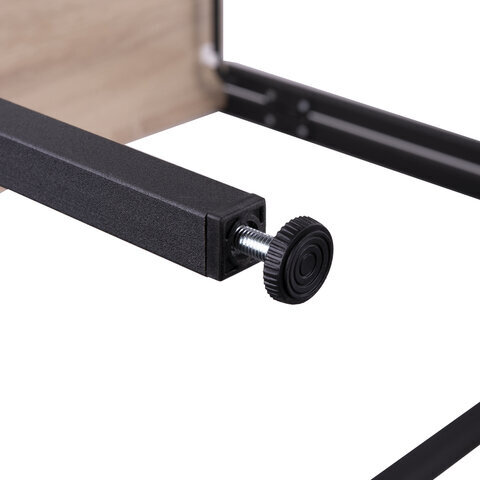 Стол BRABIX "Smart CD-009", 800х455х795 мм, ЛОФТ, складной, металл/ЛДСП дуб, каркас черный, 641874