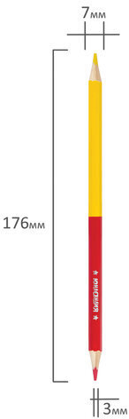 Карандаши двусторонние ЮНЛАНДИЯ "ГЛЯДЕЛКИ", 6 штук, 12 цветов, заточенные, европодвес, 181372