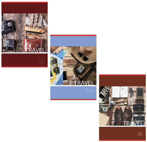 Тетрадь А4, 96 л., BRAUBERG, скоба, клетка, обложка картон, В ПУТЬ, 403069