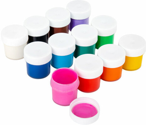 Гуашь ЮНЛАНДИЯ "ДОМИКИ", 12 цветов по 15 мл, 192561