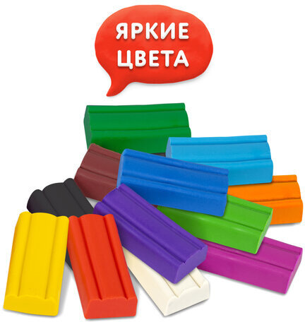 Пластилин мягкий ЮНЛАНДИЯ "ВЕСЕЛЫЙ ШМЕЛЬ", 16 цветов, 240 г, СО СТЕКОМ, 106673