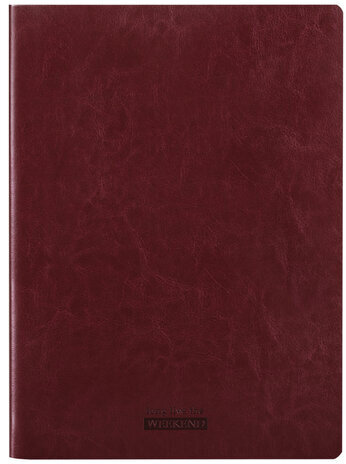 Тетрадь 60 л. в линию обложка гладкий кожзам, сшивка, B5 (179х250мм), БОРДОВЫЙ, BRAUBERG VIVA, 403904