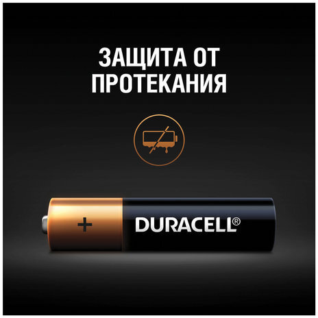 Батарейки КОМПЛЕКТ 4 шт., DURACELL Basic, AAA (LR03, 24А), алкалиновые, мизинчиковые, блистер, MN 2400 AAA LR3
