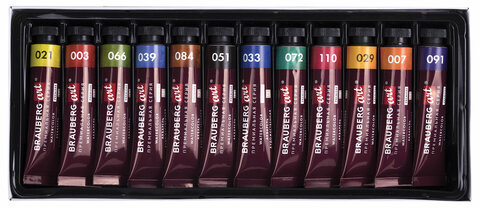 Акварель художественная в тубах НАБОР 12 цветов по 12 мл, BRAUBERG ART PREMIERE, 191766