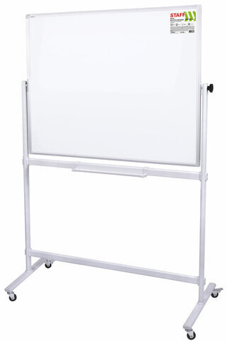 Доска магнитно-маркерная НА СТЕНДЕ 100х150 см, 2-сторонняя, STAFF, 238012