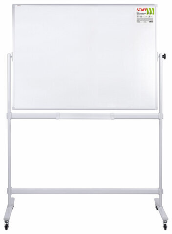 Доска магнитно-маркерная НА СТЕНДЕ 100х150 см, 2-сторонняя, STAFF, 238012