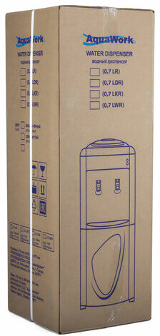Водораздатчик-кулер БЕЗ НАГРЕВА И ОХЛАЖДЕНИЯ, AQUA WORK 0.7-LWR, напольный, шкаф, 2 крана, белый, 23211