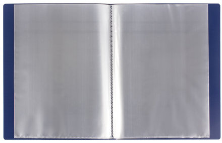 Папка 40 вкладышей BRAUBERG стандарт, синяя, 0,7 мм, 221603