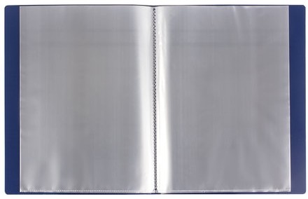 Папка 40 вкладышей BRAUBERG стандарт, синяя, 0,7 мм, 221603