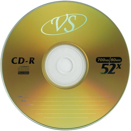 Диск CD-R VS, 700 Mb, 52х, бумажный конверт