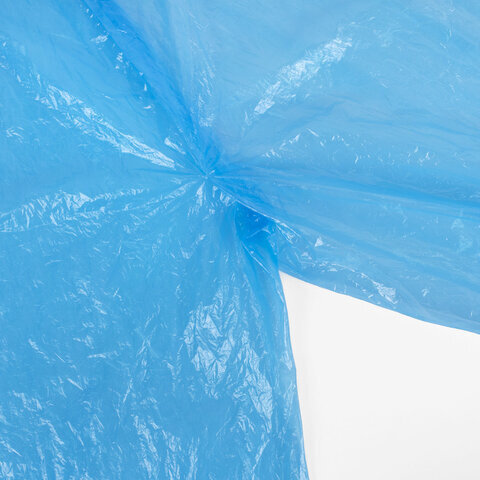 Дождевик-плащ синий на кнопках полиэтиленовый, универсальный размер 120x80 см, SHAMAANI (ШАМААНИ), 610929