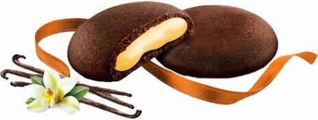 Печенье песочное GRISBI "Vaniglia" с тёмным шоколадом и ванильным кремом 135 г, ИТАЛИЯ, 21204