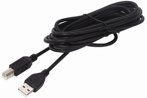Кабель USB 2.0 AM-BM, 3 м, SONNEN Premium, медь, для подключения принтеров, сканеров, МФУ, плоттеров, экранированный, черный, 513129