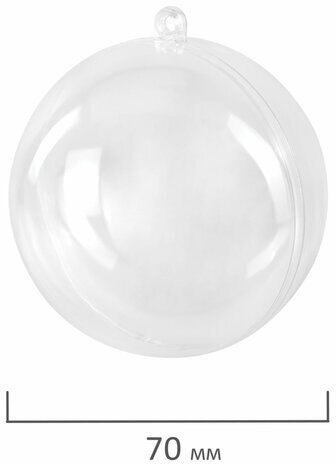 Пластиковые шары для поделок, 7 см, 5 шт., BRAUBERG HOBBY, 665390