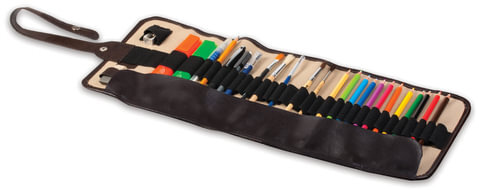 Пенал для художника на кнопках, размер 200х100 мм, ткань, бежевый, 695