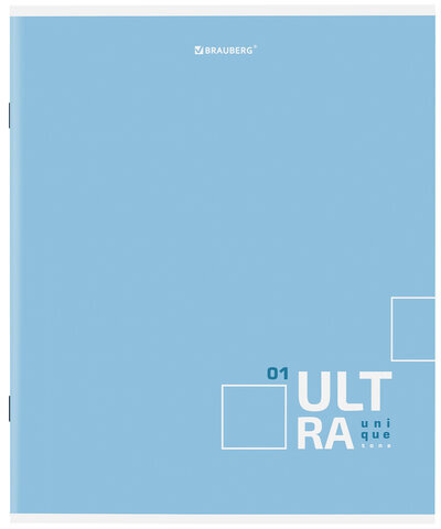 Тетрадь А5, 80 л., BRAUBERG, скоба, клетка, обложка картон, "Unique Tone", 404411