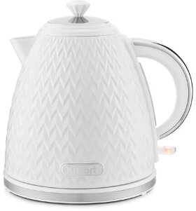 Чайник KITFORT КТ-681, 1,7 л, 2200 Вт, закрытый нагревательный элемент, пластик, белый