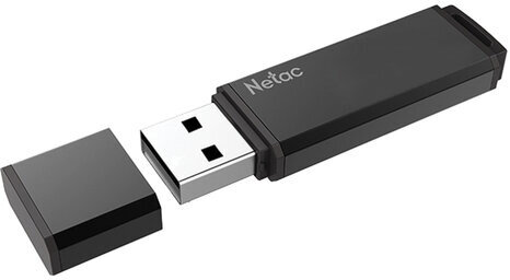 Флеш-диск 32 GB NETAC U351, USB 3.0, черный, NT03U351N-032G-30BK