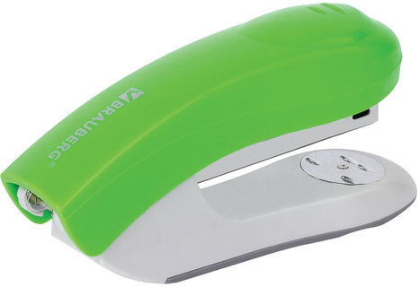 Степлер №24/6, 26/6 BRAUBERG "Original", до 25 листов, зеленый, 227774