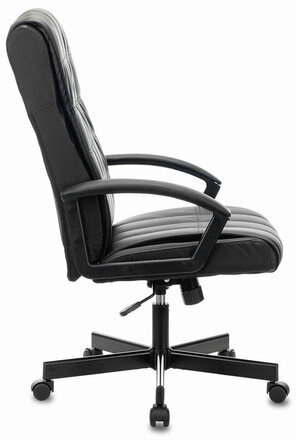 Кресло офисное BRABIX "Quadro EX-524", компактная упаковка, экокожа, черное, 532104