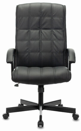 Кресло офисное BRABIX "Quadro EX-524", компактная упаковка, экокожа, черное, 532104