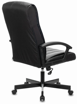 Кресло офисное BRABIX "Quadro EX-524", компактная упаковка, экокожа, черное, 532104