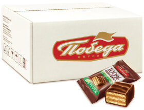 Конфеты ПОБЕДА ВКУСА &quot;Чаржед&quot; вафельные, БЕЗ САХАРА, в молочном шоколаде, 1500 г, гофрокороб, IM_0114/1.5