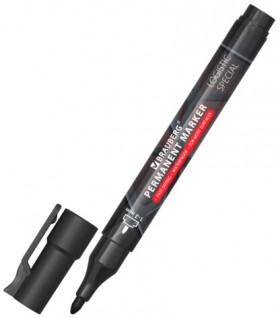 Маркер перманентный с колпачком для вскрытия коробок BRAUBERG LOGISTIC SPECIAL, ЧЕРНЫЙ, 1-3 мм, 152569