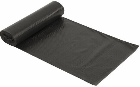 Мешки для мусора 120 л черные в рулоне 10 шт., ПНД 14 мкм, 70х110 см, LAIMA стандарт, 601385